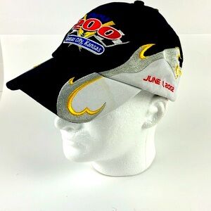 Vintage 2002 BPU 200 Kansas Speedway Racing Baseball Cap Hat Blue Adjustable fit